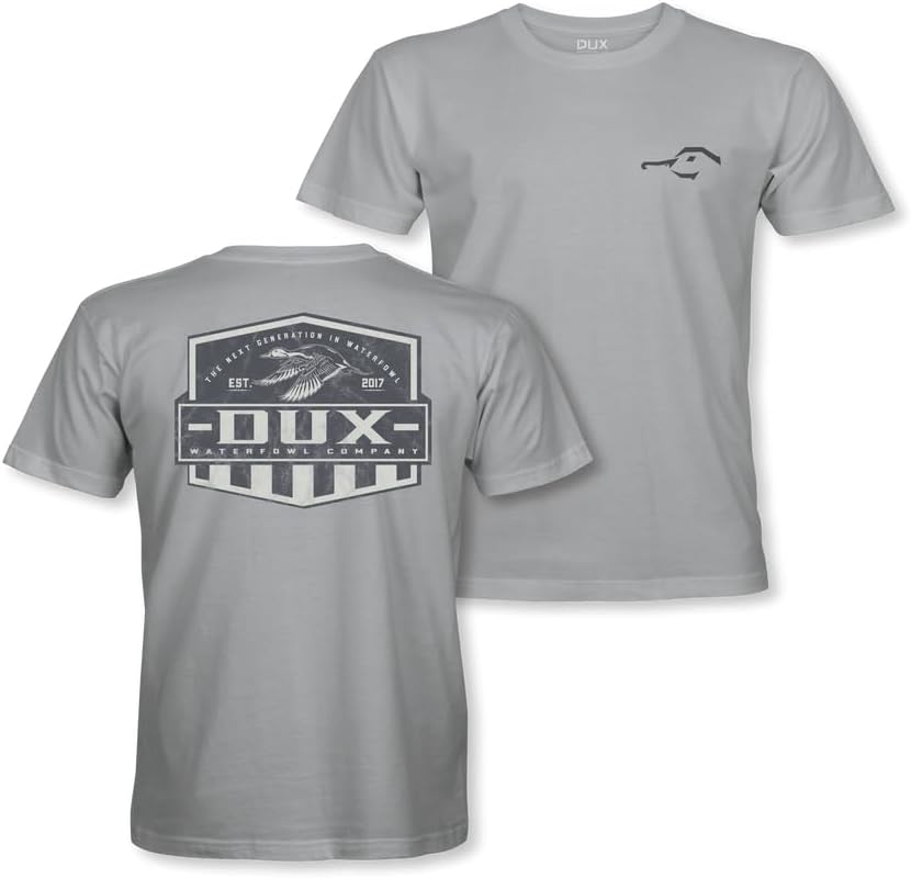 DUX Waterfowl Co Men's DUX Pintail Badge T-Shirt - Light Grey