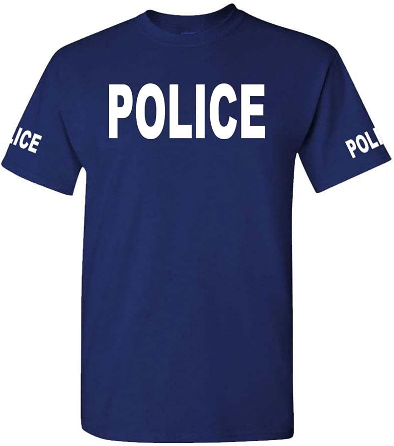 Cold Harbor Police - Emergency Services Duty - Unisex Cotton T-Shirt (Medium, Navy Blue) - As Pictured