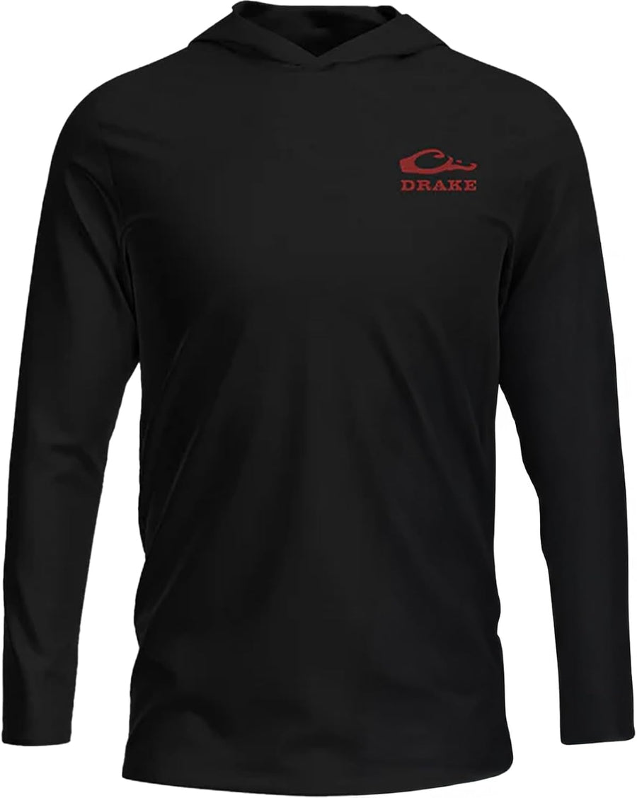 Drake Waterfowl Men's Long Sleeve Graphic Hoodie T-Shirt - Drake Life - Black