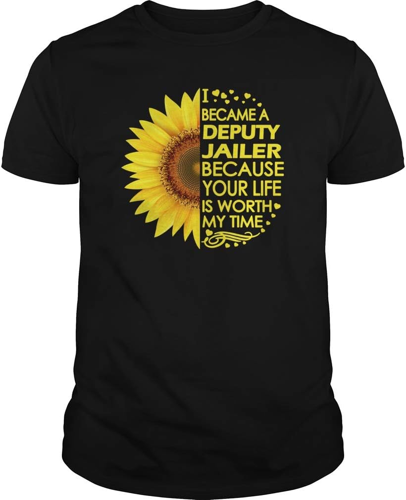 Deputy Jailer Sunflower T-Shirts - Unisex Tee - Black