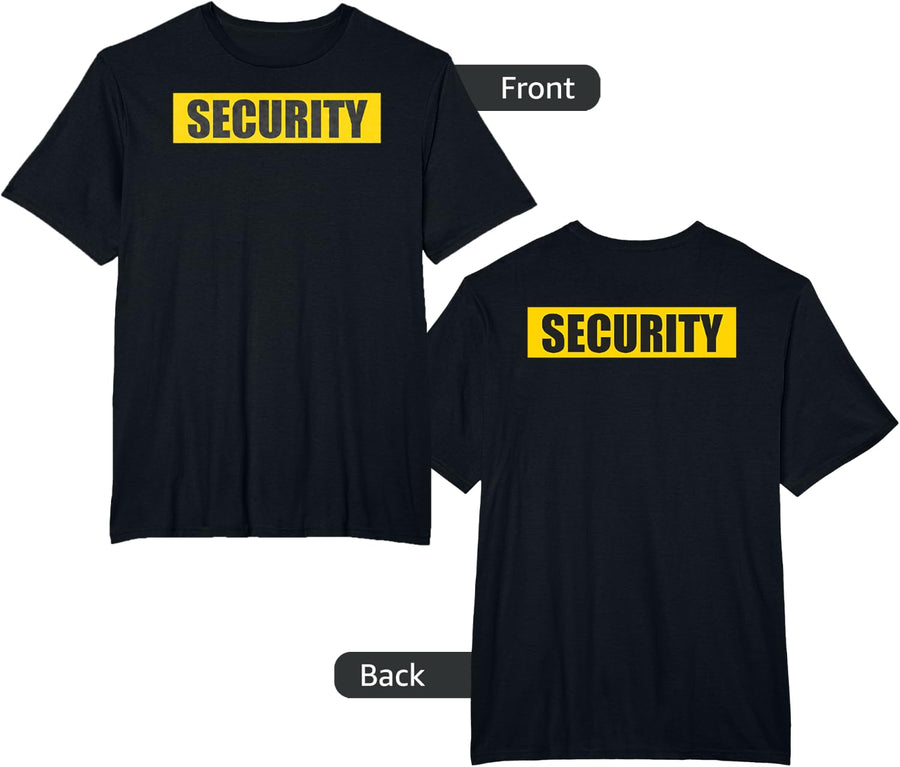 Security Shirts for Men T-Shirt - Black
