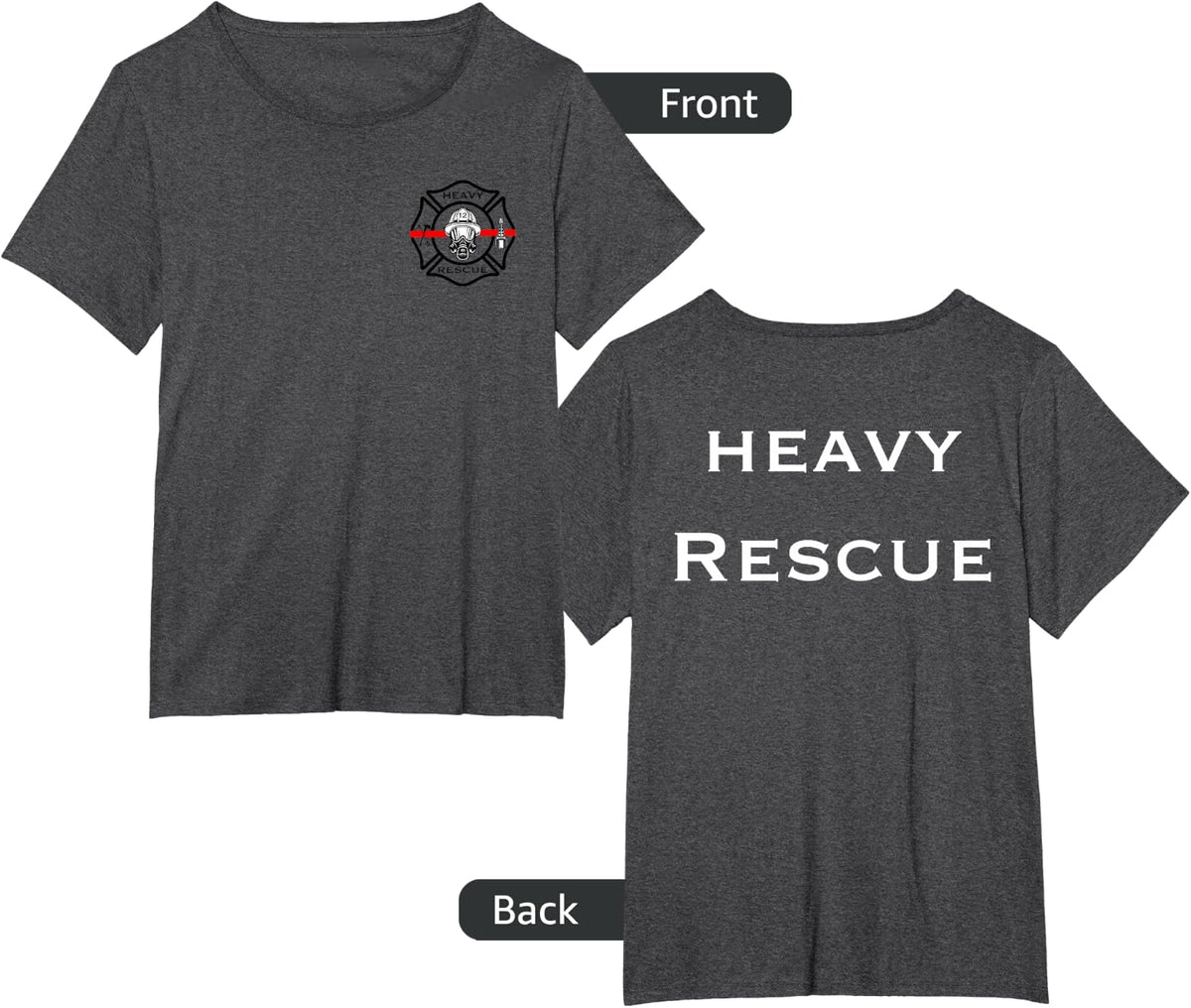 Heavy Rescue Fire Department T-Shirt - Dark Heather Grey