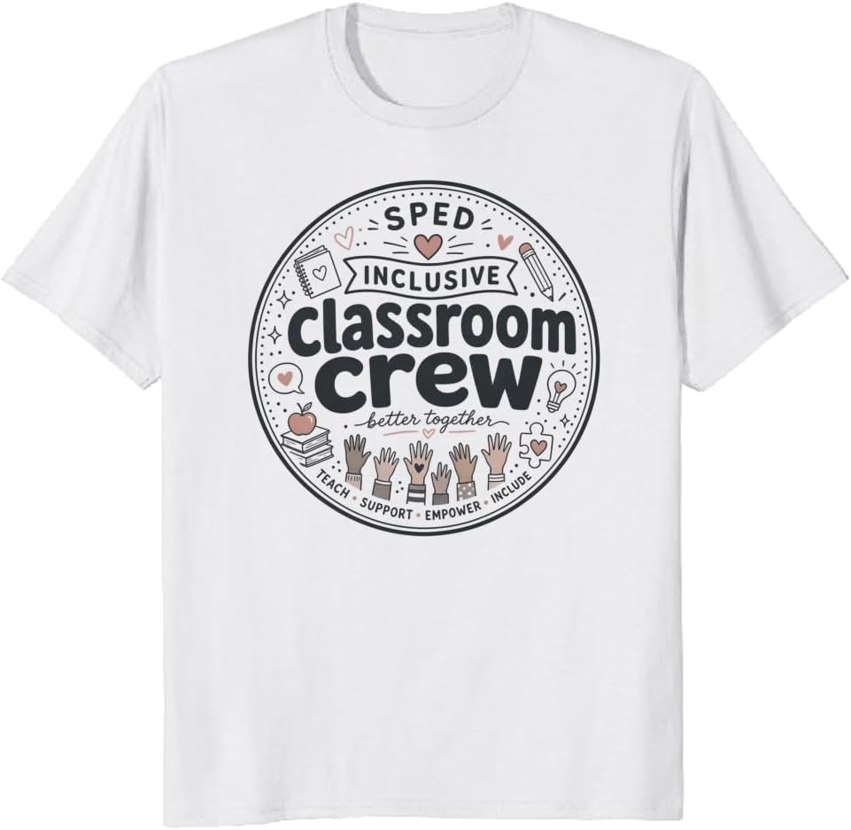 Special Education Support Staff T-Shirt Prompt Model Grid Tee - S7