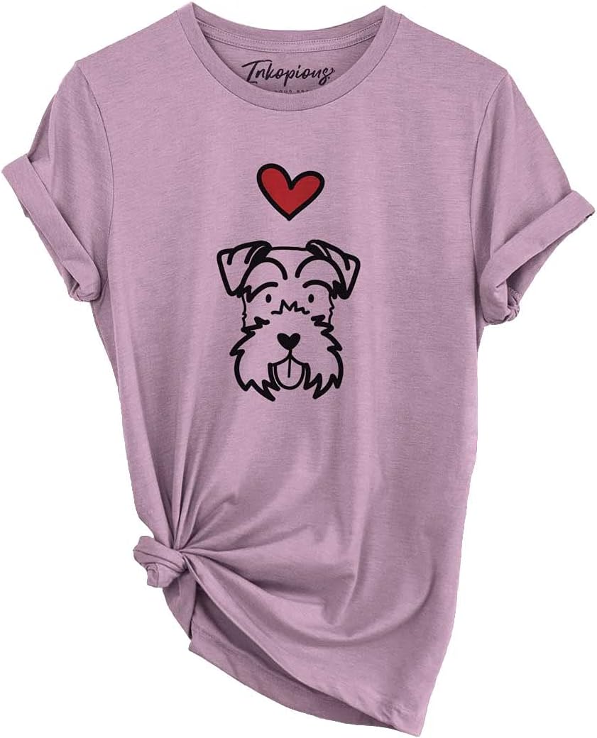 Inkopious Love Always Miniature Schnauzer T-Shirt - Unisex Orchid Crewneck