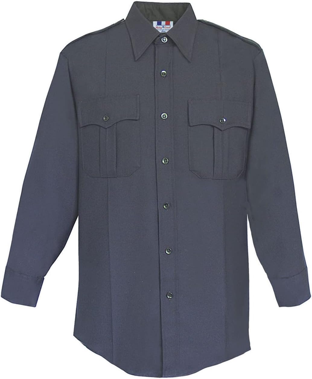 Flying Cross Unisex Adult Duro Poplin 65% Poly/35% Cotton Men's Long Sleeve Shirt - 41 \/ Silver\/Lt Grey