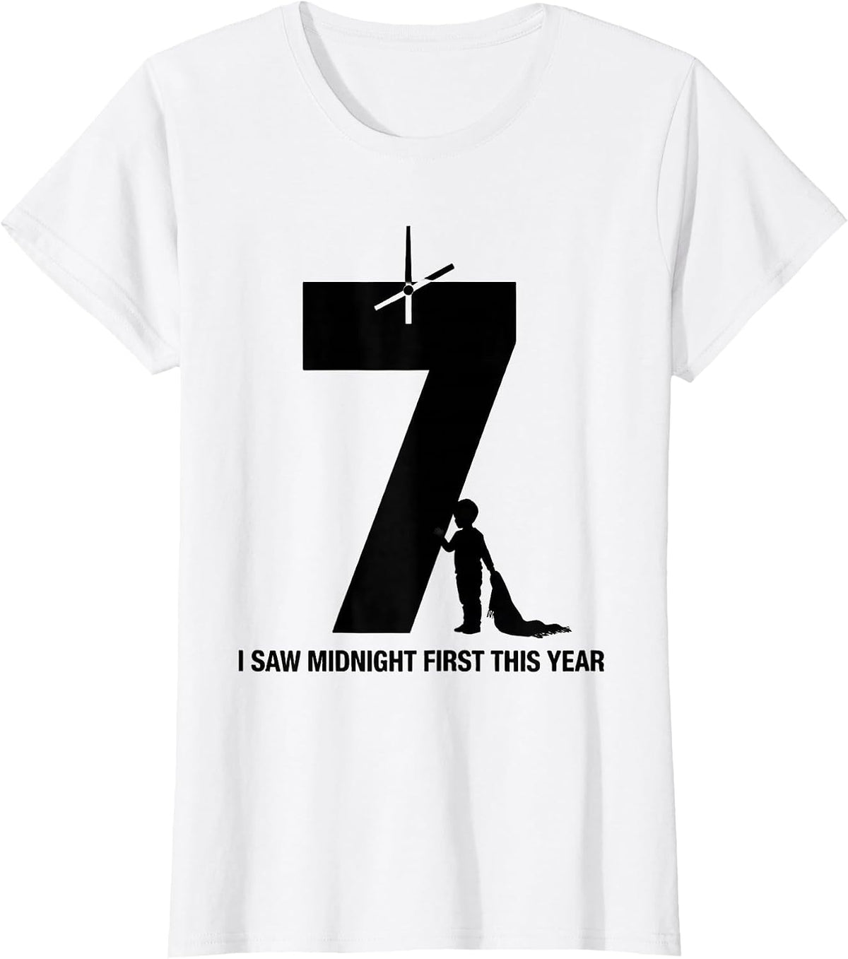 Women's I Saw Midnight First This Year Funny Family Matching New T-Shirt - White
