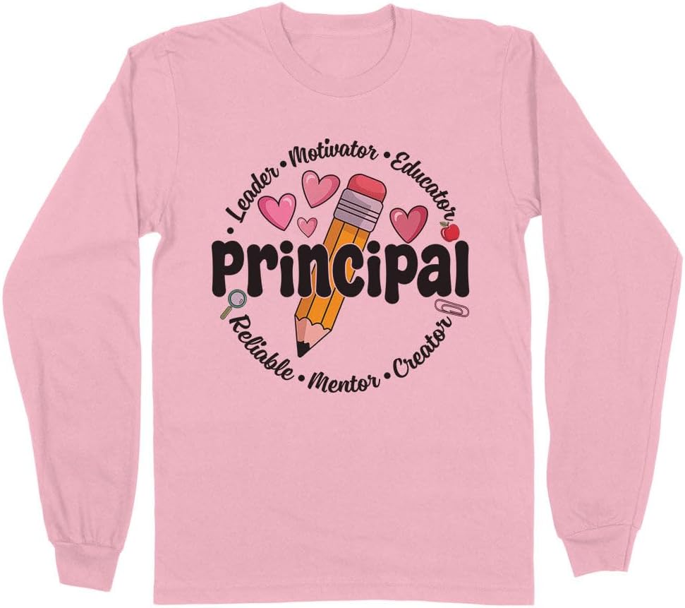 Pencil Principal LS T-Shirt Unisex - Pink
