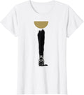 Women's Groundhog Shadow Minimalist Cute Small Animal Humor T-Shirt - White