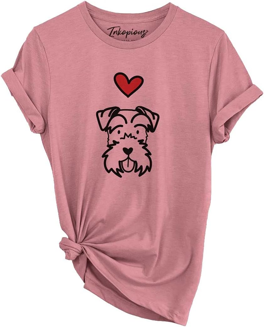 Inkopious Love Always Miniature Schnauzer T-Shirt - Unisex Mauve Crewneck