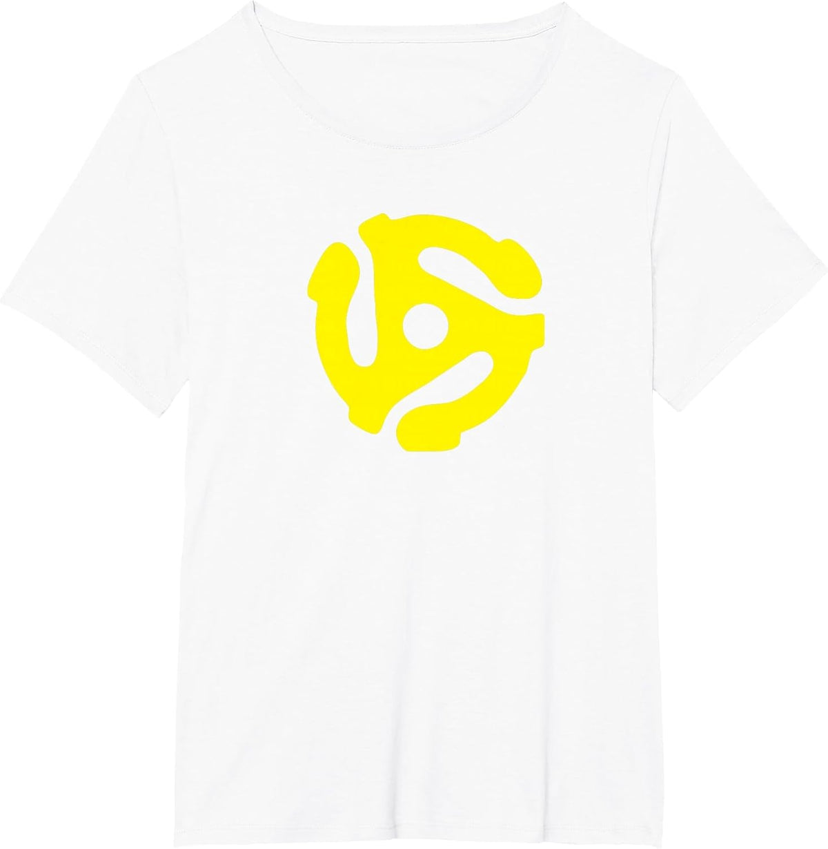 DJ 45 RPM Adapter Turntable Record Vinyl T-Shirt - White
