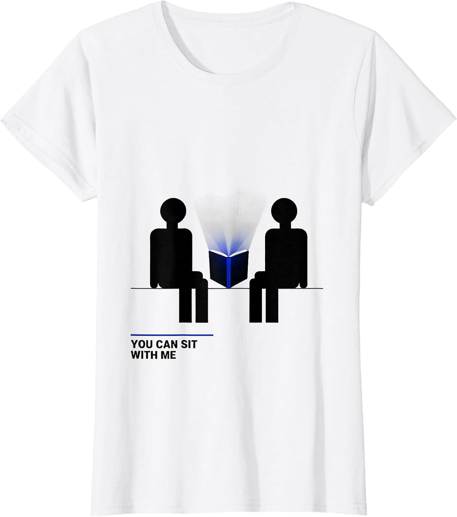 Women's You Can Sit With Me Funny School Counselor Camp Counselor T-Shirt - White