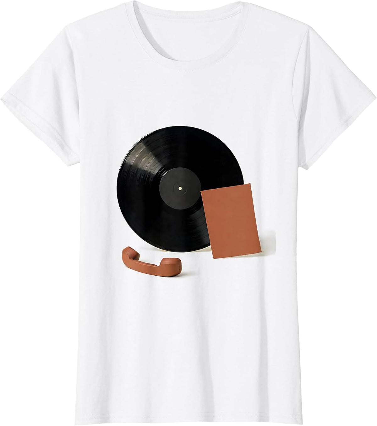 Women's Vinyl Record Collector Minimalist DJ Gift T-Shirt - White
