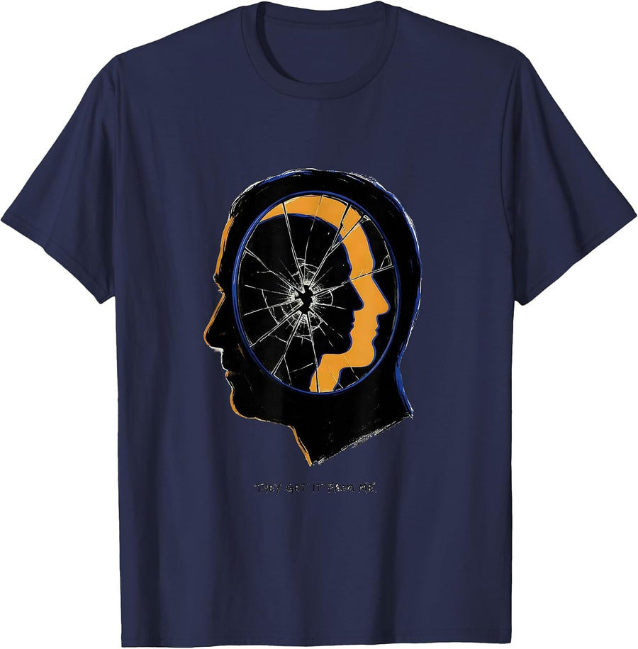 They Get It From Me Funny Dad Political Humor Father's Day T-Shirt - Navy Blue