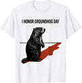 Men's I Honor Groundhog Day Funny Vintage Groundhog Day Gift T-Shirt - White