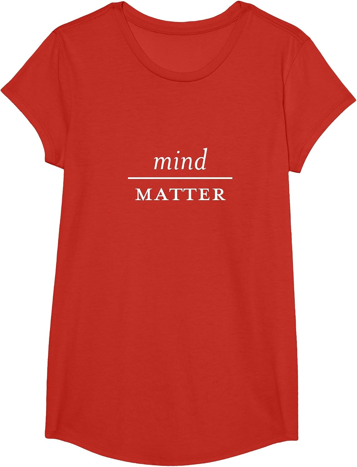 Mindful Motivational Mind Over Matter T-Shirt - Girls Red