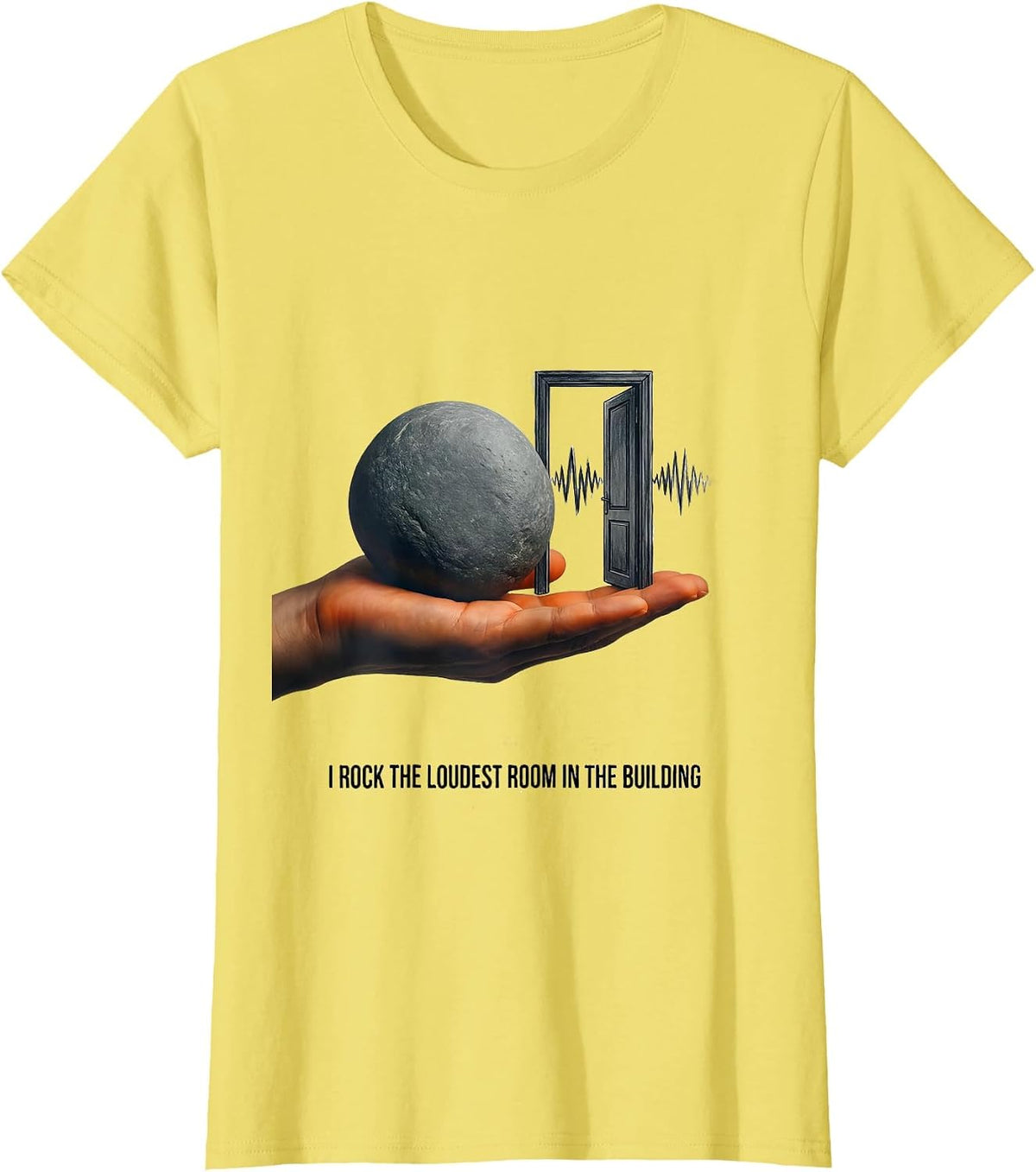Women's I Rock The Loudest Room In The Building Sped Squad T-Shirt - Lemon Yellow