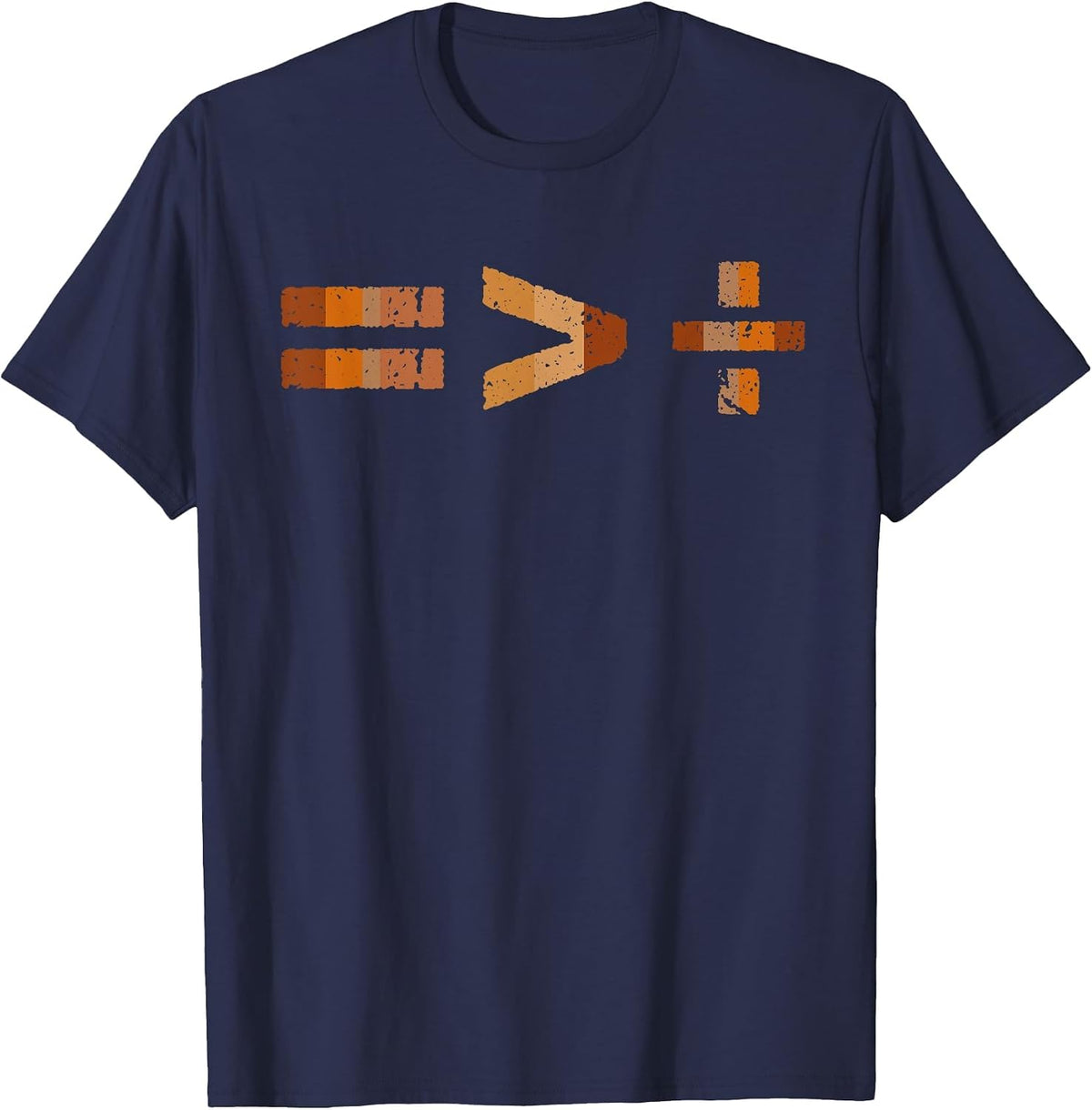 Equality is Greater Than Division Black History Month Math T-Shirt - Navy Blue