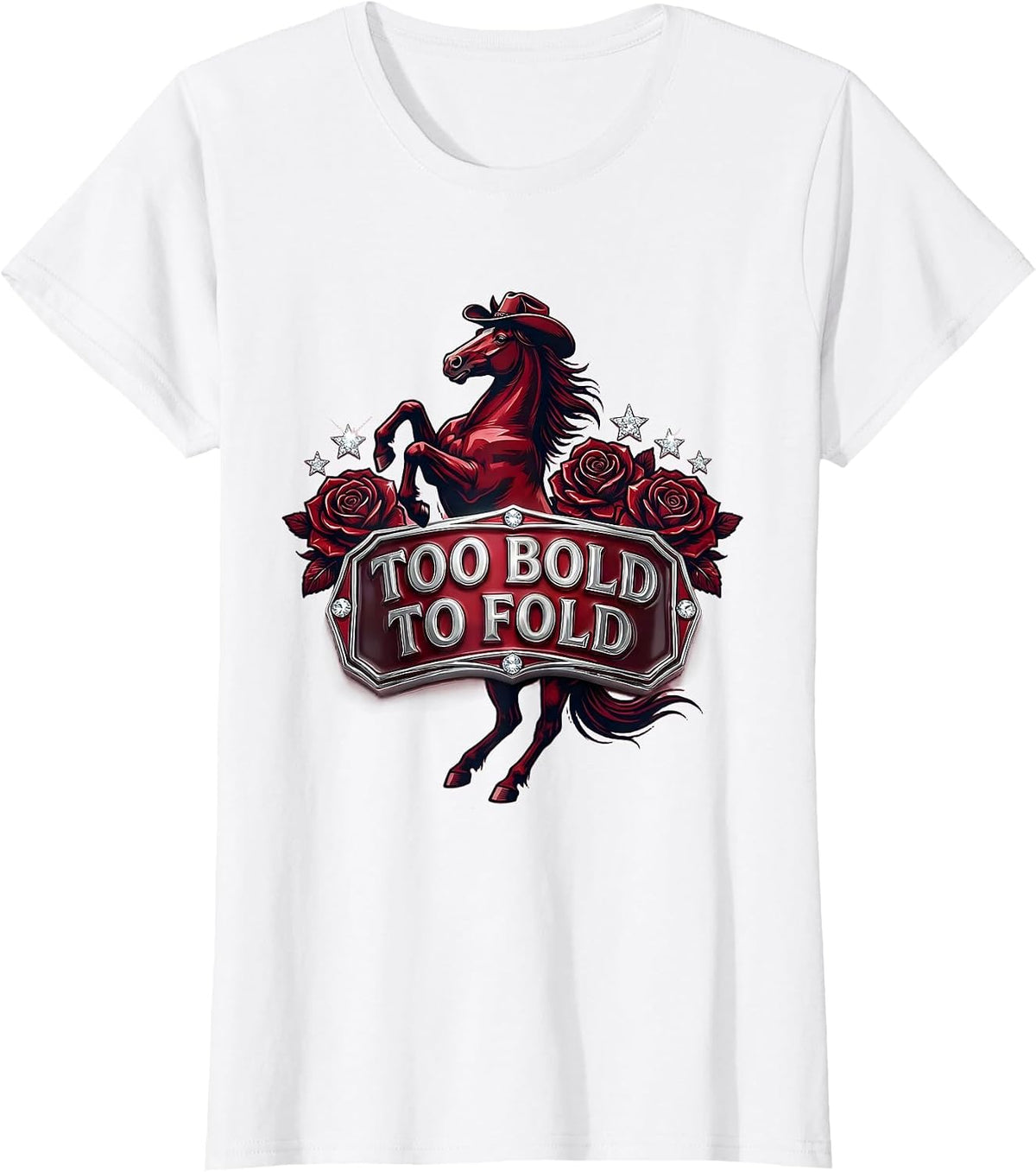 Women's Too Bold To Fold Empowering Pride Design T-Shirt - White
