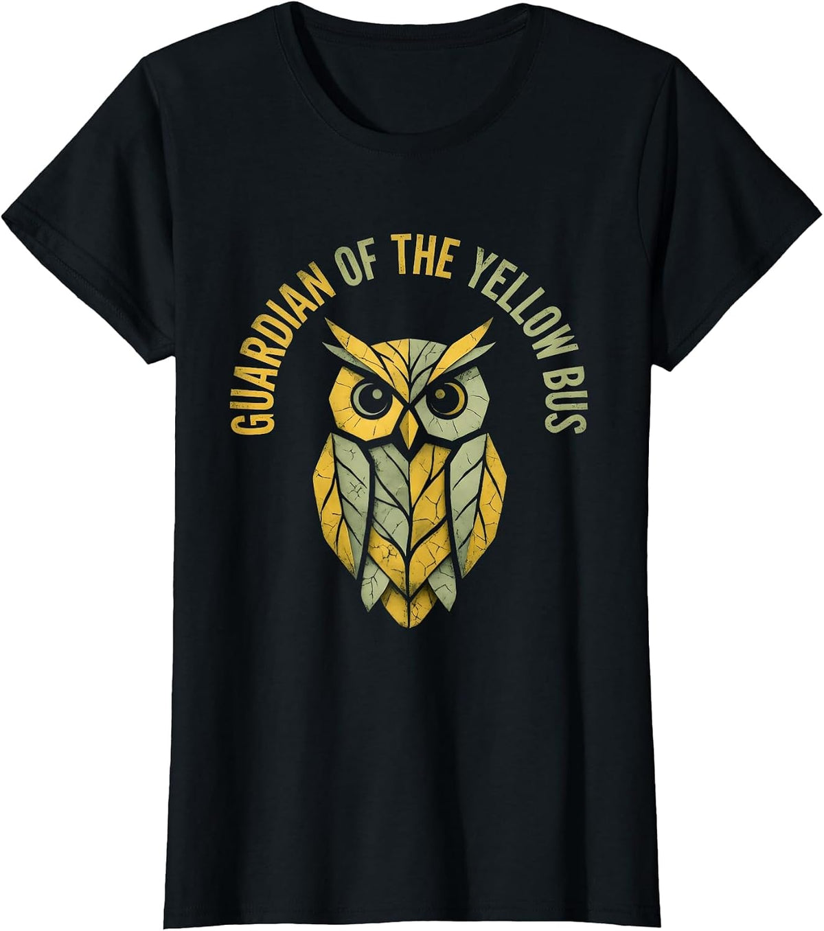 Guardian of the Yellow Bus School Bus Driver Design T-Shirt - Black