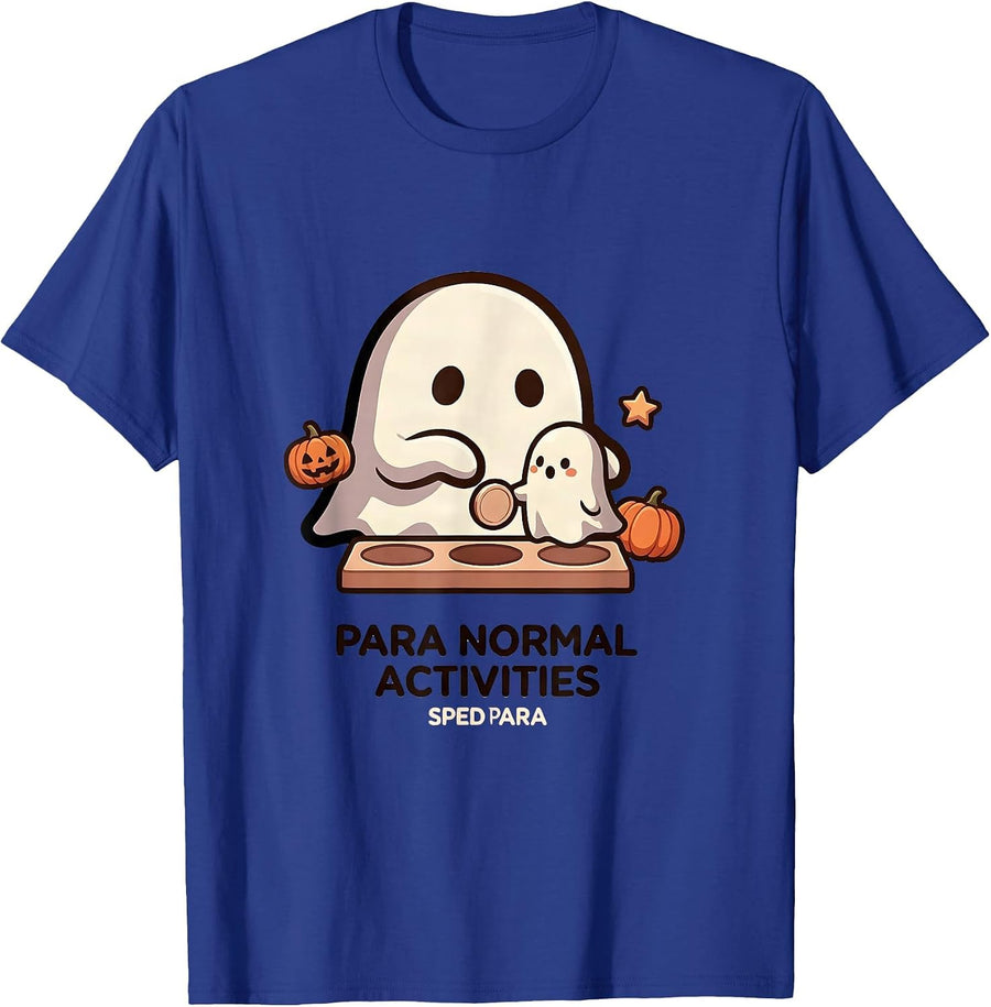 Para Normal Activities SPED Para Ghost Halloween T-Shirt - Royal Blue