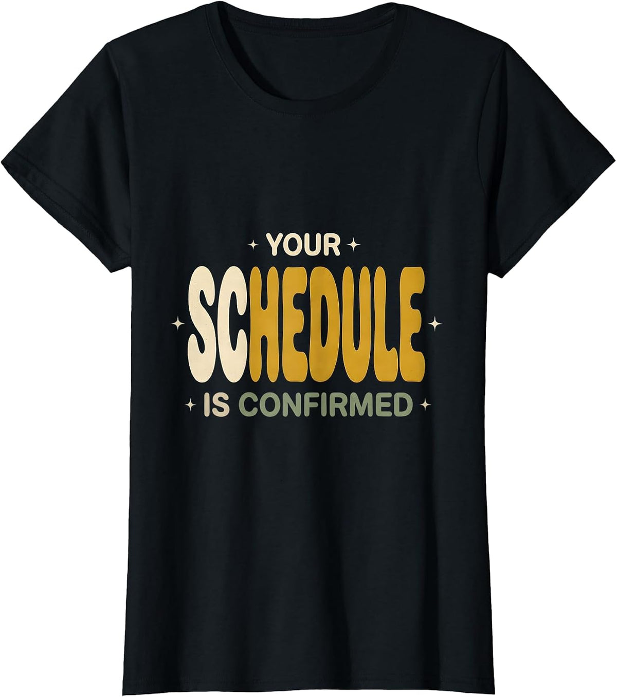 Your Schedule Is Confirmed Vintage Groovy School Counselor T-Shirt - Black