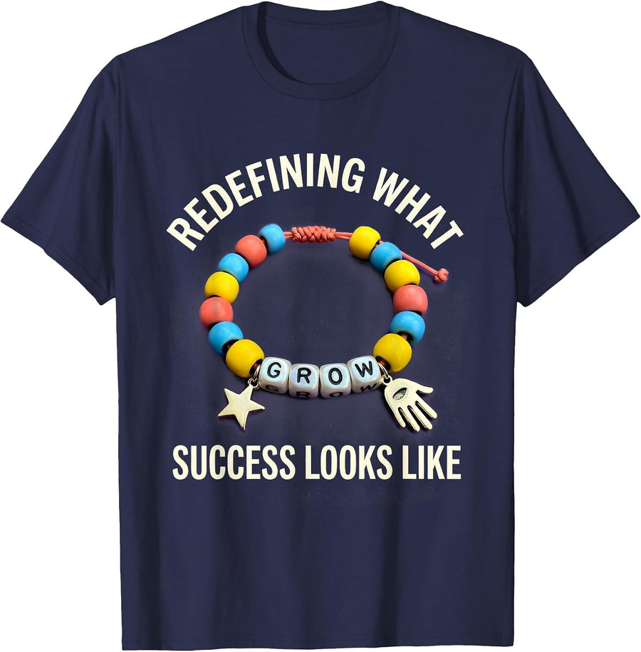 Redefining Success Special Education Teacher Design T-Shirt - Navy Blue