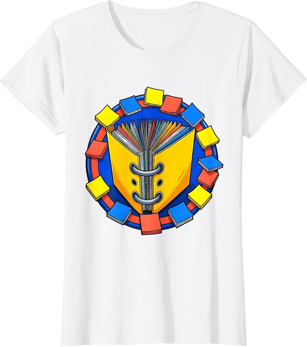 Sped Teacher Binder Sticky Notes Illustration T-Shirt - White
