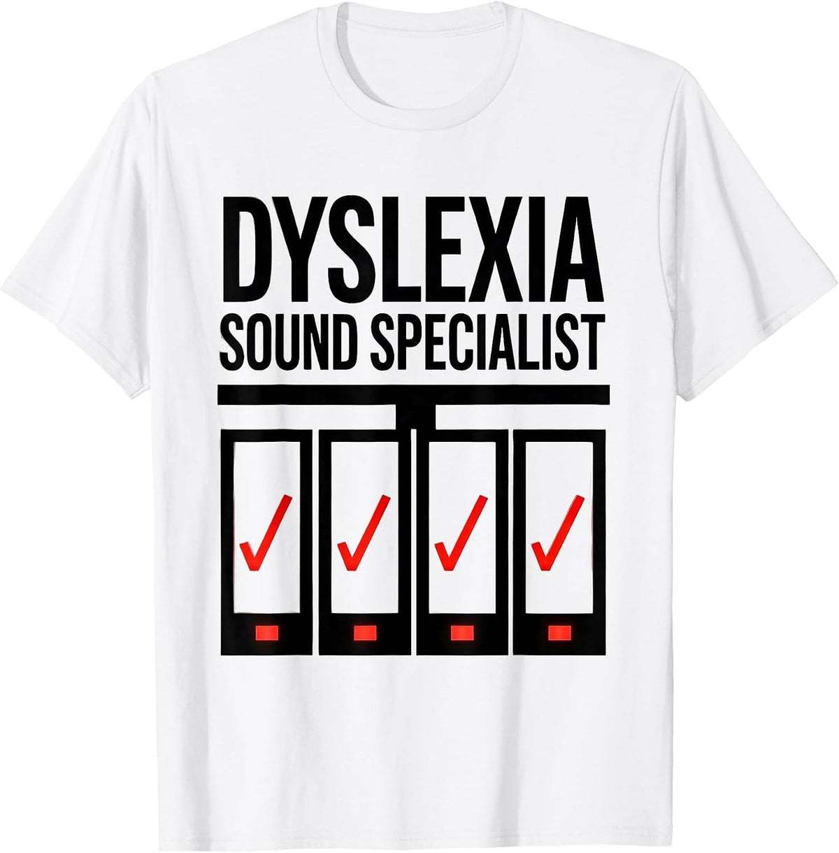 Men's Dyslexia Sound Specialist Swiss International Teacher T-Shirt - White