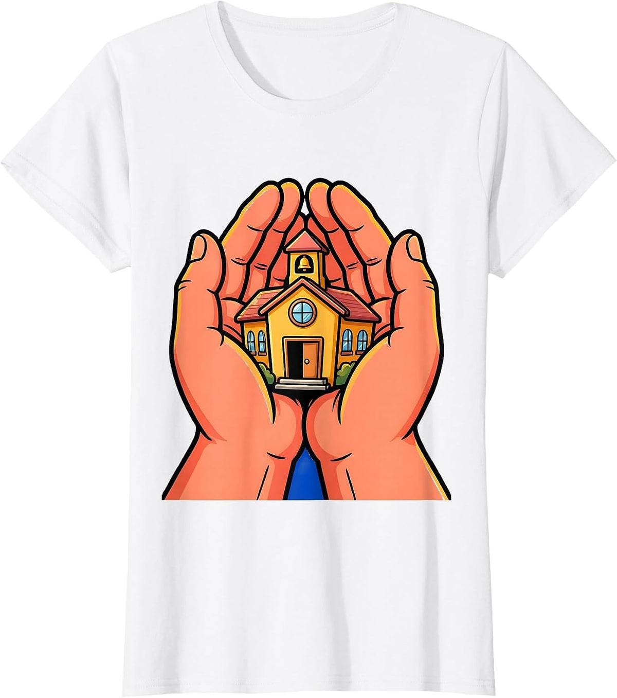 Special Education Teacher Helping Hands School T-Shirt - White