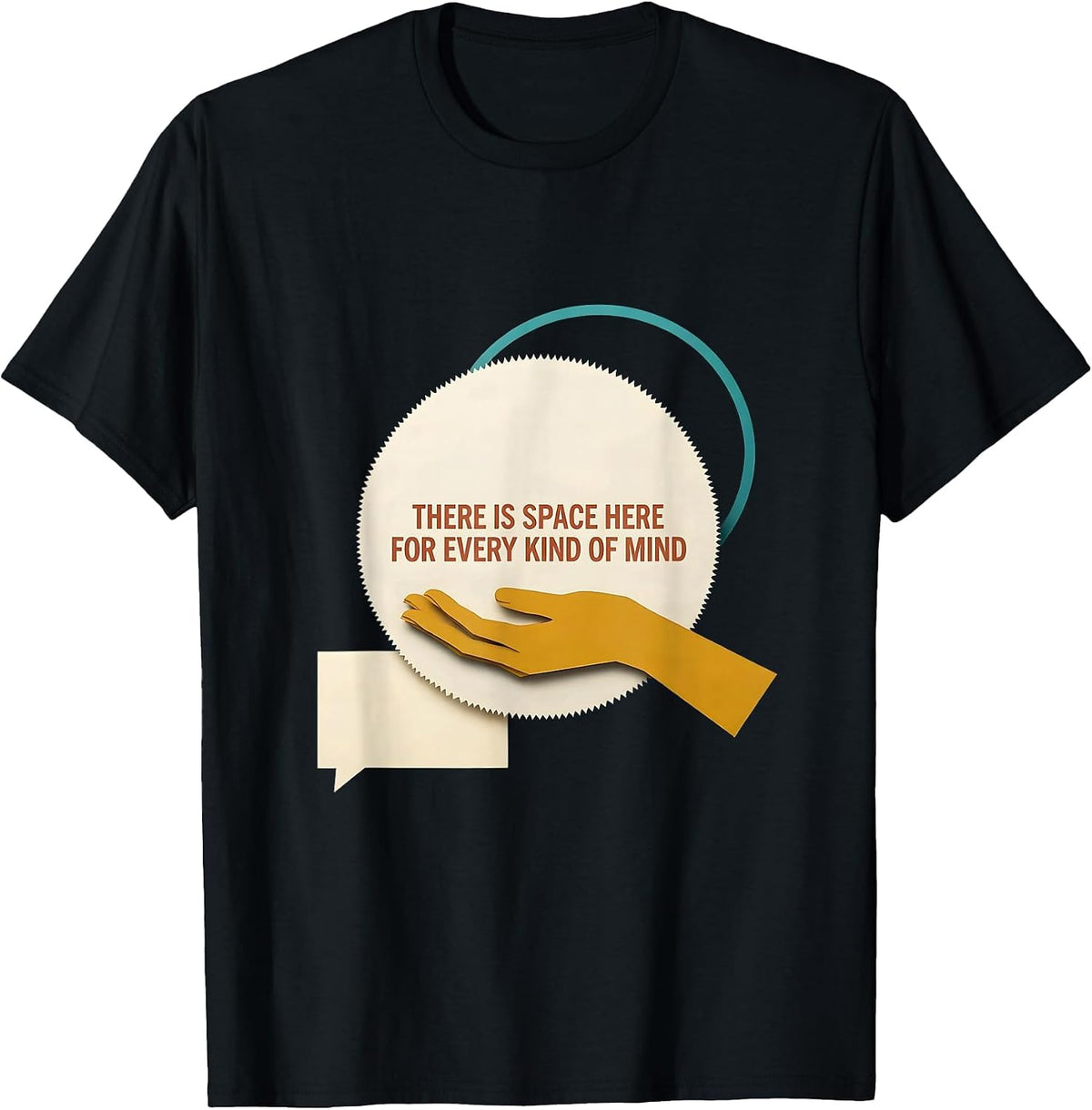 Men's There Is Space Here For Every Kind Of Mind Special Education T-Shirt - Black