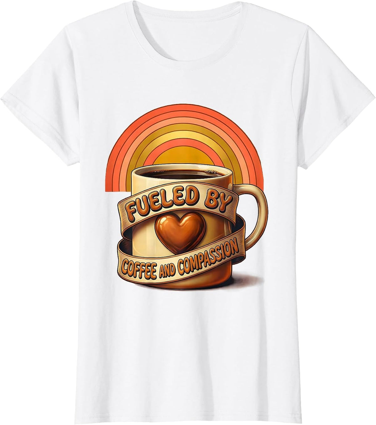 Fueled by Coffee and Compassion Special Education T-Shirt - White
