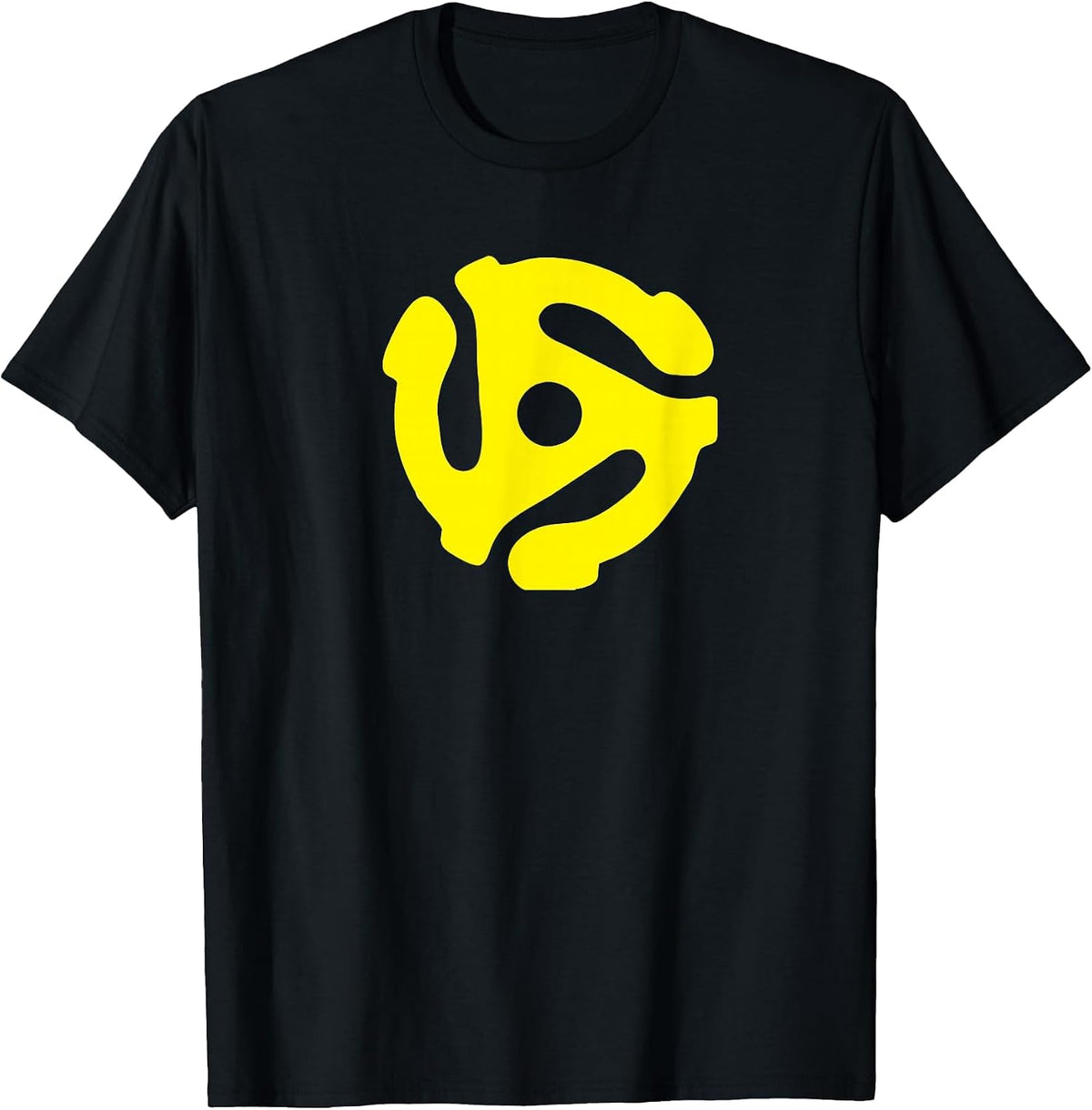 DJ 45 RPM Adapter Turntable Record Vinyl T-Shirt - Black