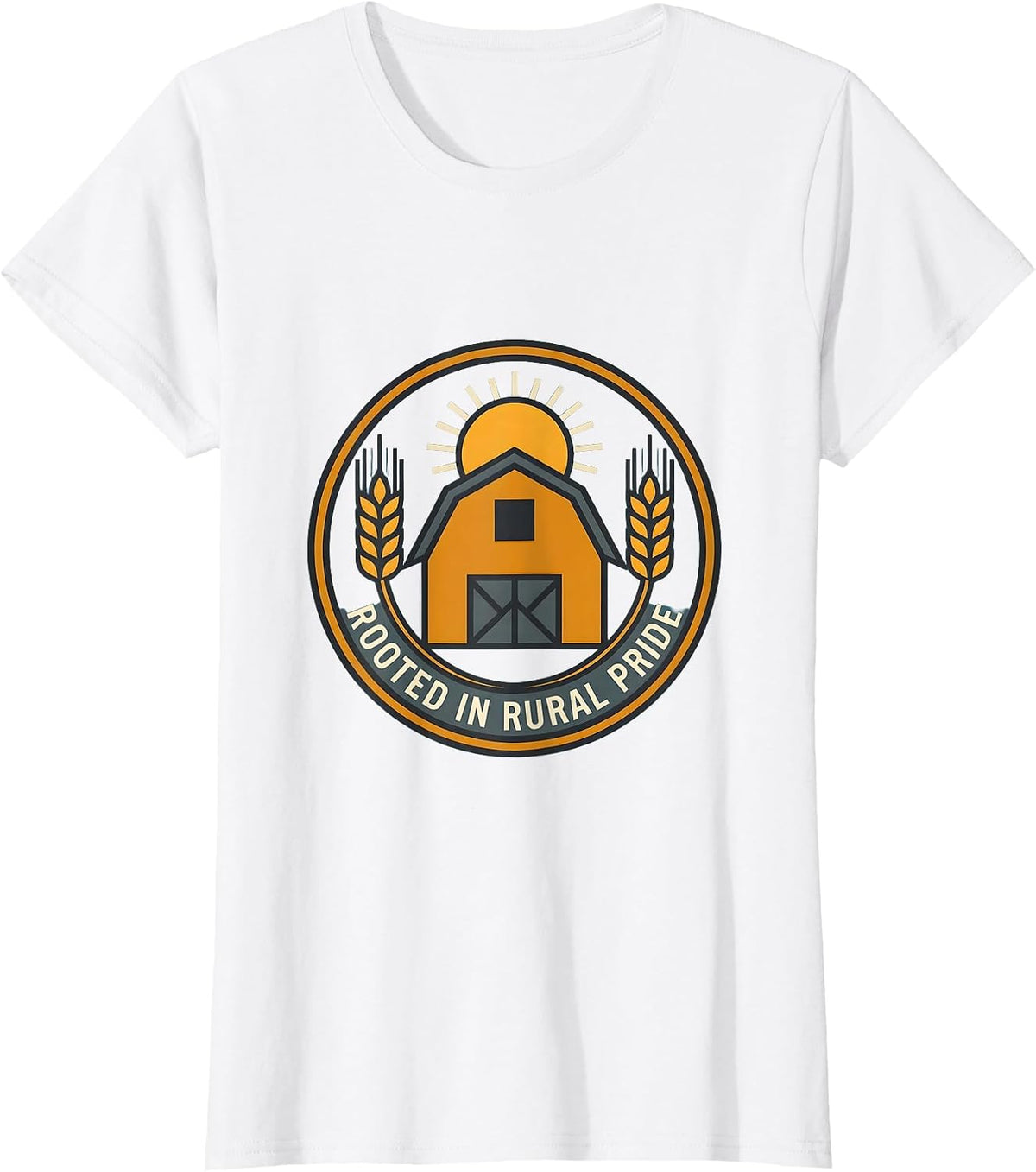 Rooted in Rural Pride Country Living Design T-Shirt - White