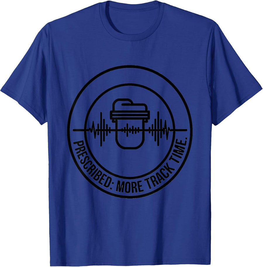 More Track Time Line Art Car Guy Auto Mechanic Racing Humor T-Shirt - Royal Blue
