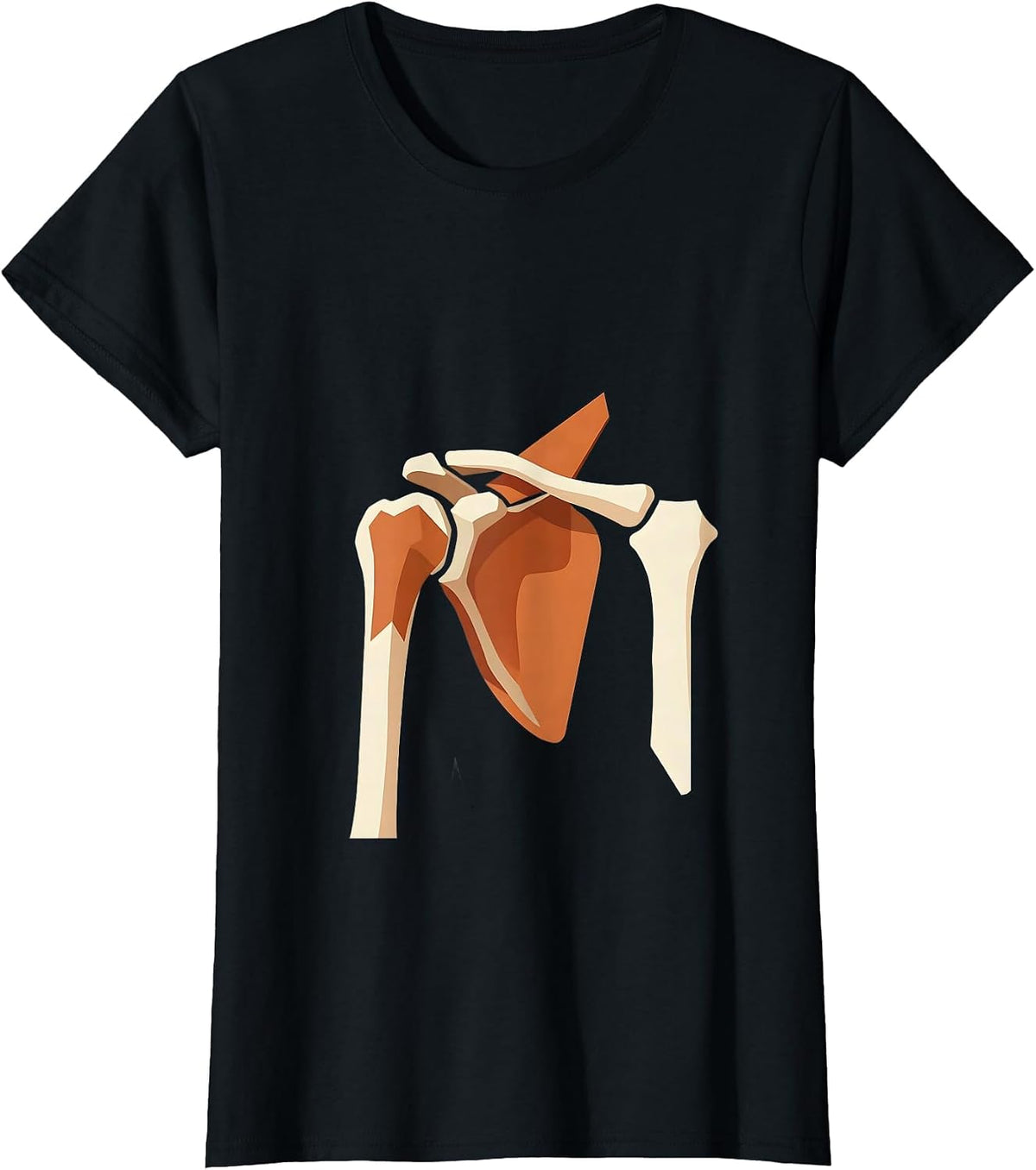 Women's Anatomical Shoulder Muscle Layers Physical Therapy T-Shirt - Black
