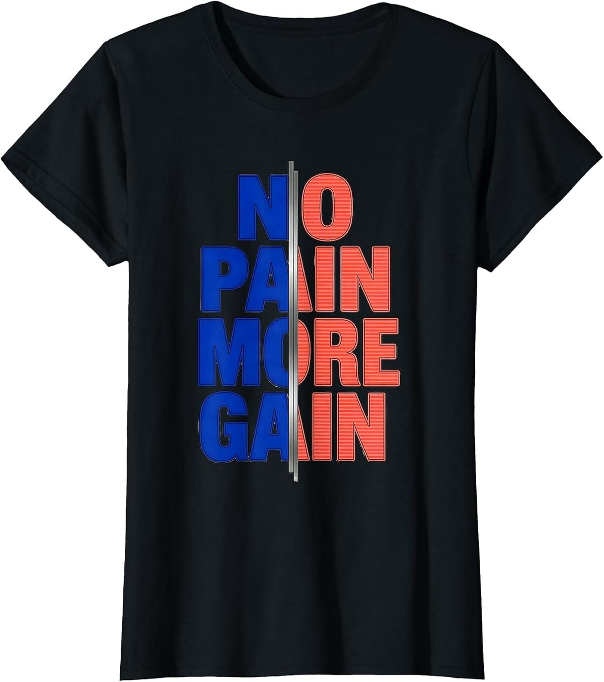 No Pain More Gain Physical Therapy Design T-Shirt - Black