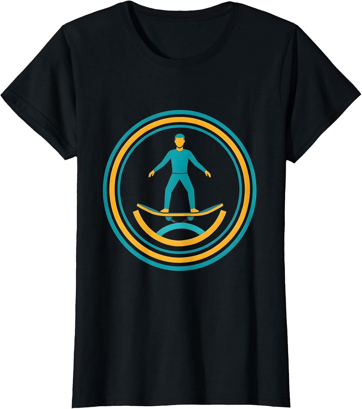 Physical Therapy Balance Board Confidence Illustration T-Shirt - Black