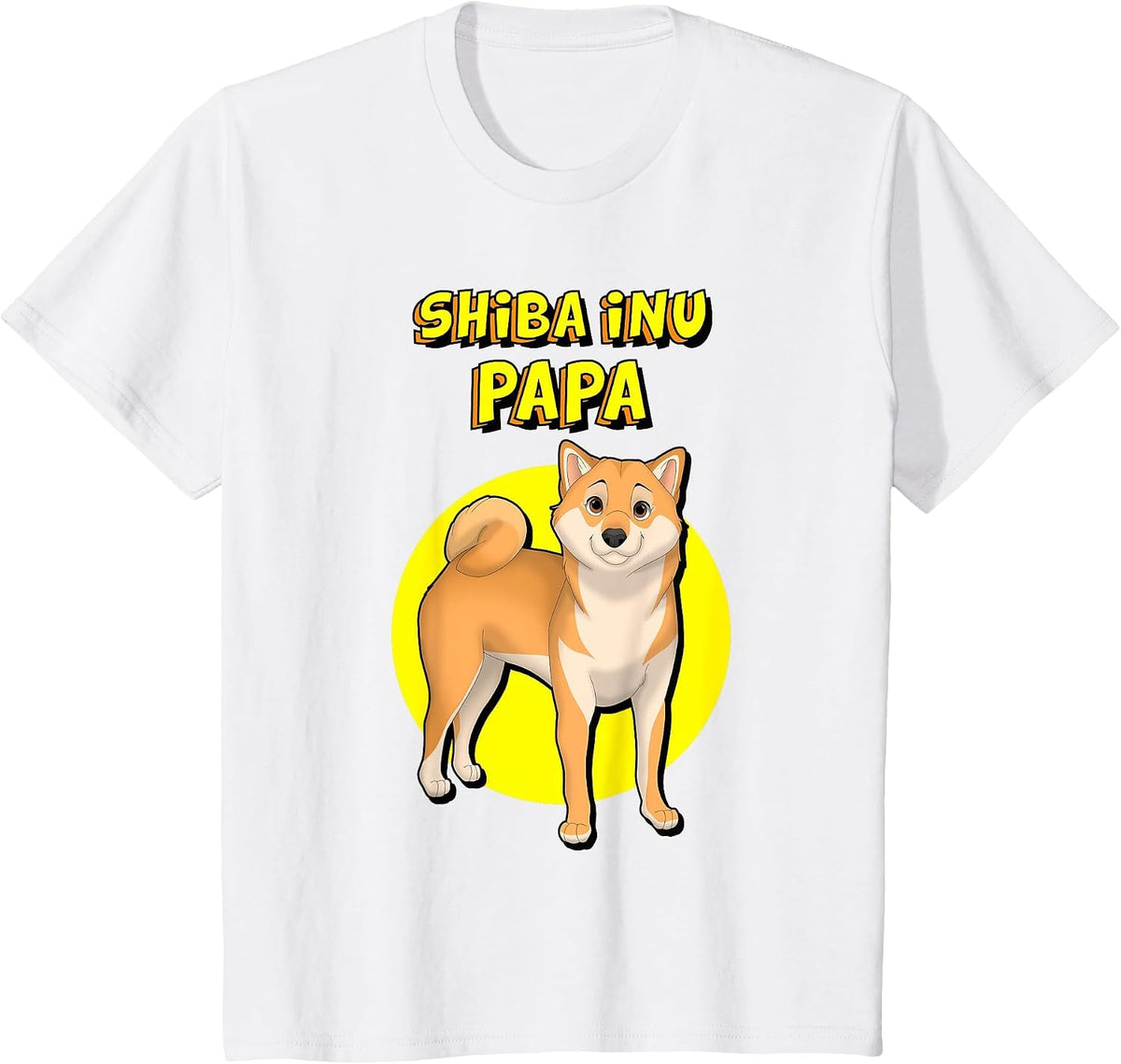 Shiba Inu Papa Shiba Inu Dog Father T-Shirt - White