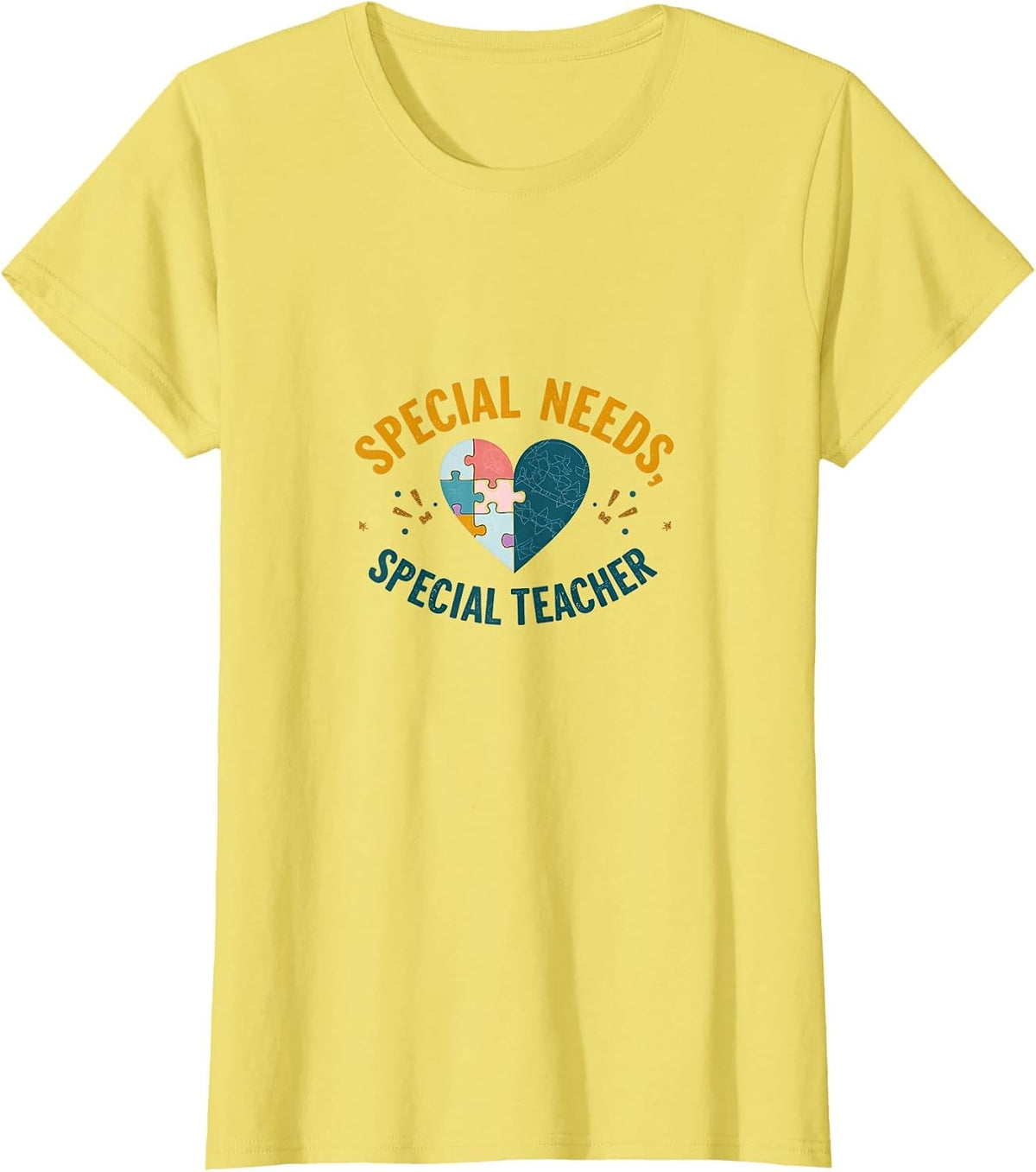 Special Needs Special Teacher Design T-Shirt - Lemon Yellow