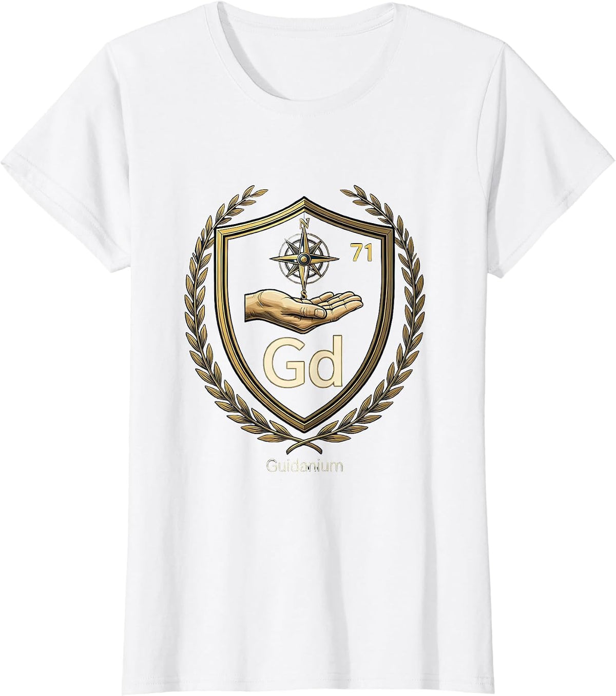 Women's 71 Gd Guidanium Funny Chemistry Element Nerd Gift T-Shirt - White