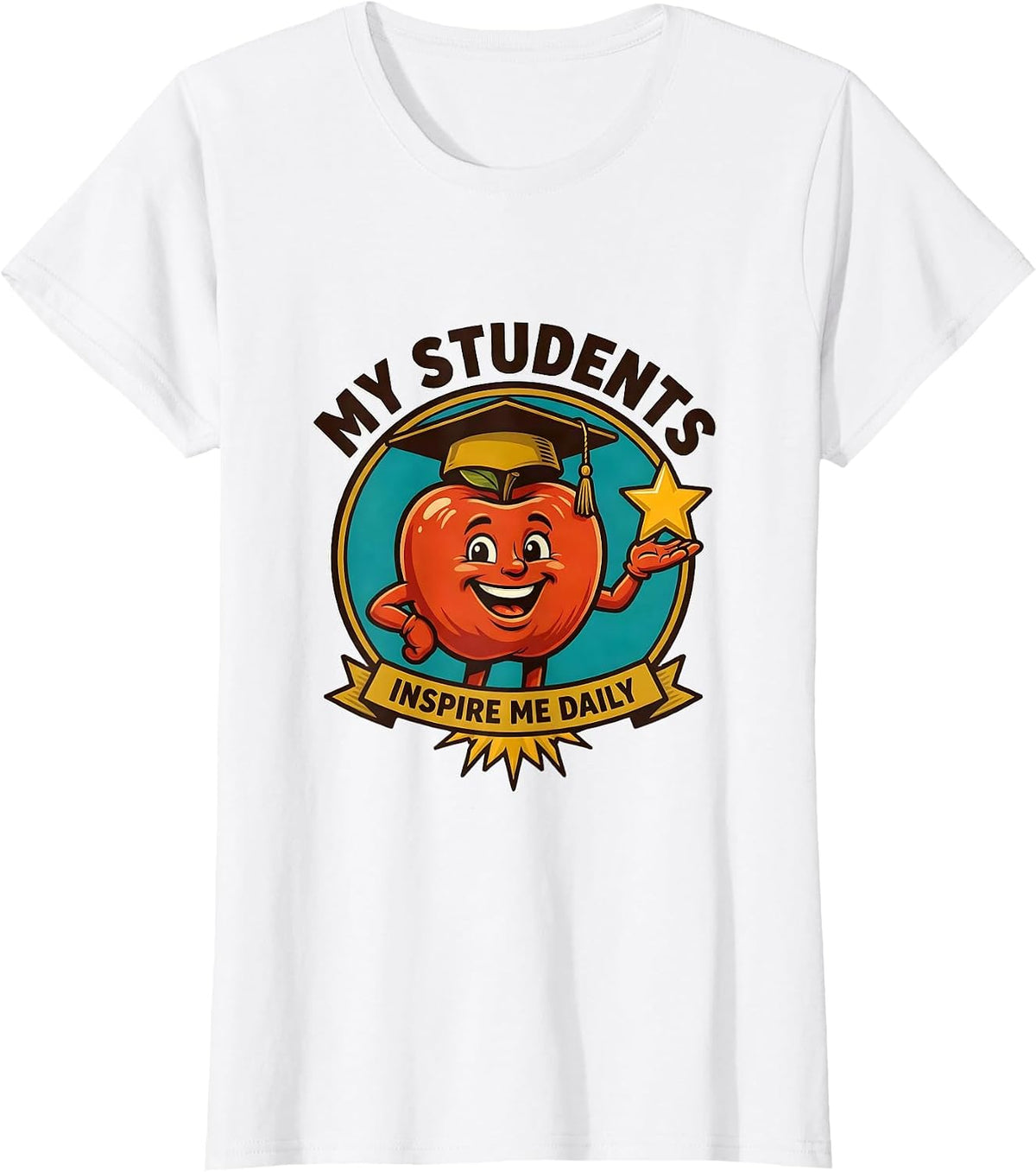 Women's My Students Inspire Me Daily Sped Teacher Design T-Shirt - White
