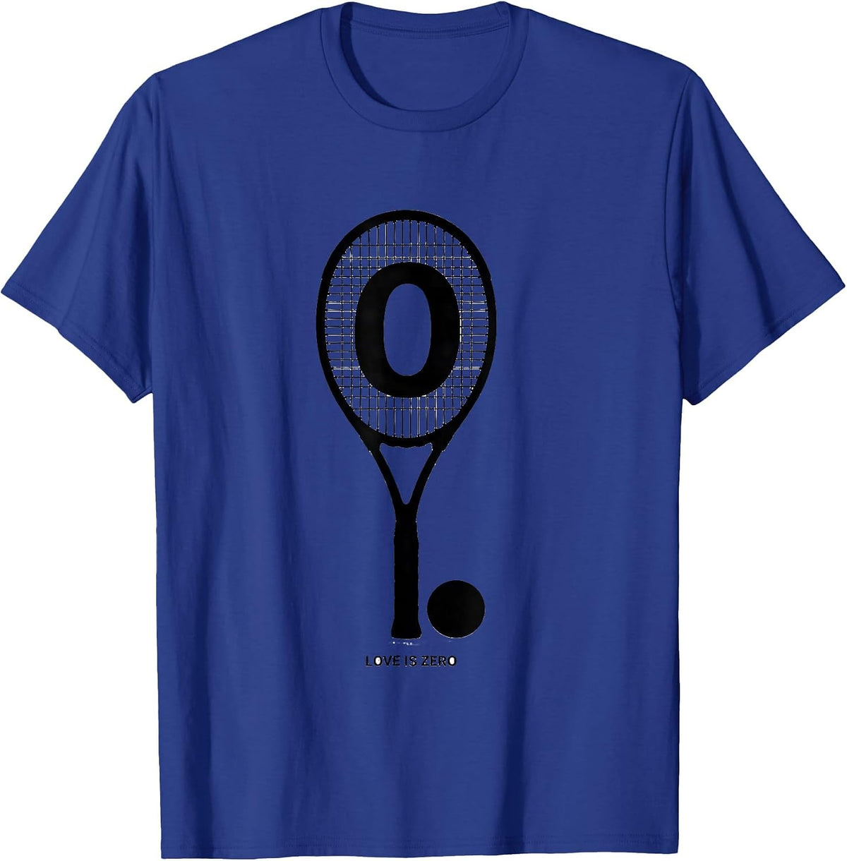 Love Is Zero Silhouette Tennis Racket Sport Player Gift T-Shirt - Royal Blue