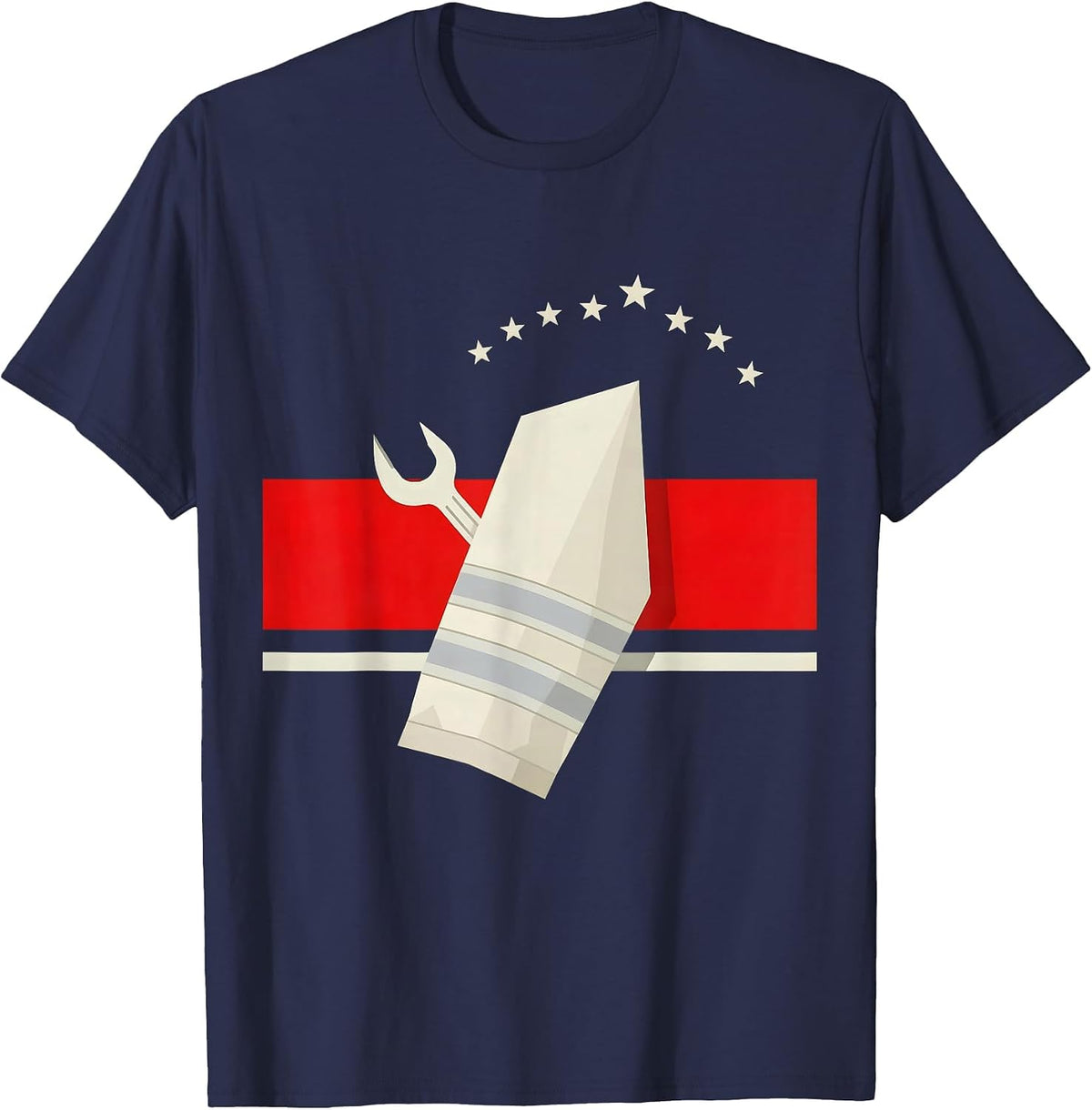 Men's Geometric Turnout Coat Firefighter Pride Tribute T-Shirt - Navy Blue