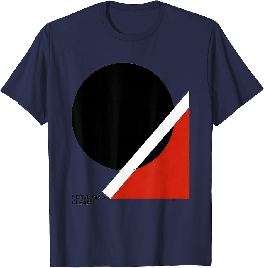 Serve Was Clean Funny Tennis Player Humor T-Shirt - Navy Blue