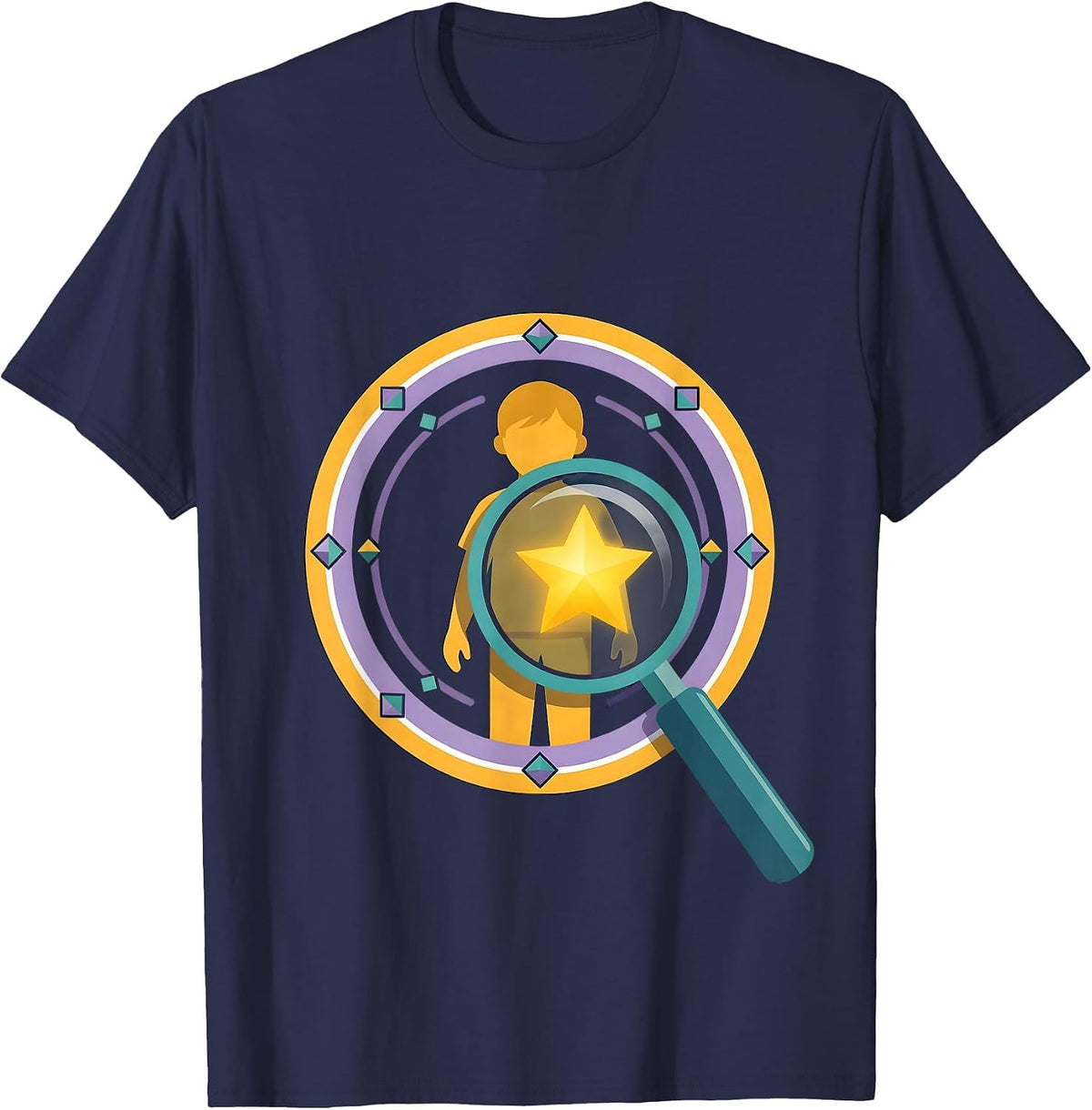 Special Education Hidden Star Child Graphic T-Shirt - Navy Blue