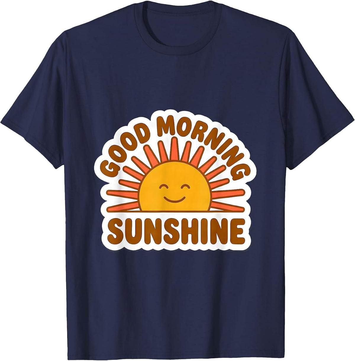 Men's Good Morning Sunshine Retro Teacher School-Year Pride T-Shirt - Navy Blue