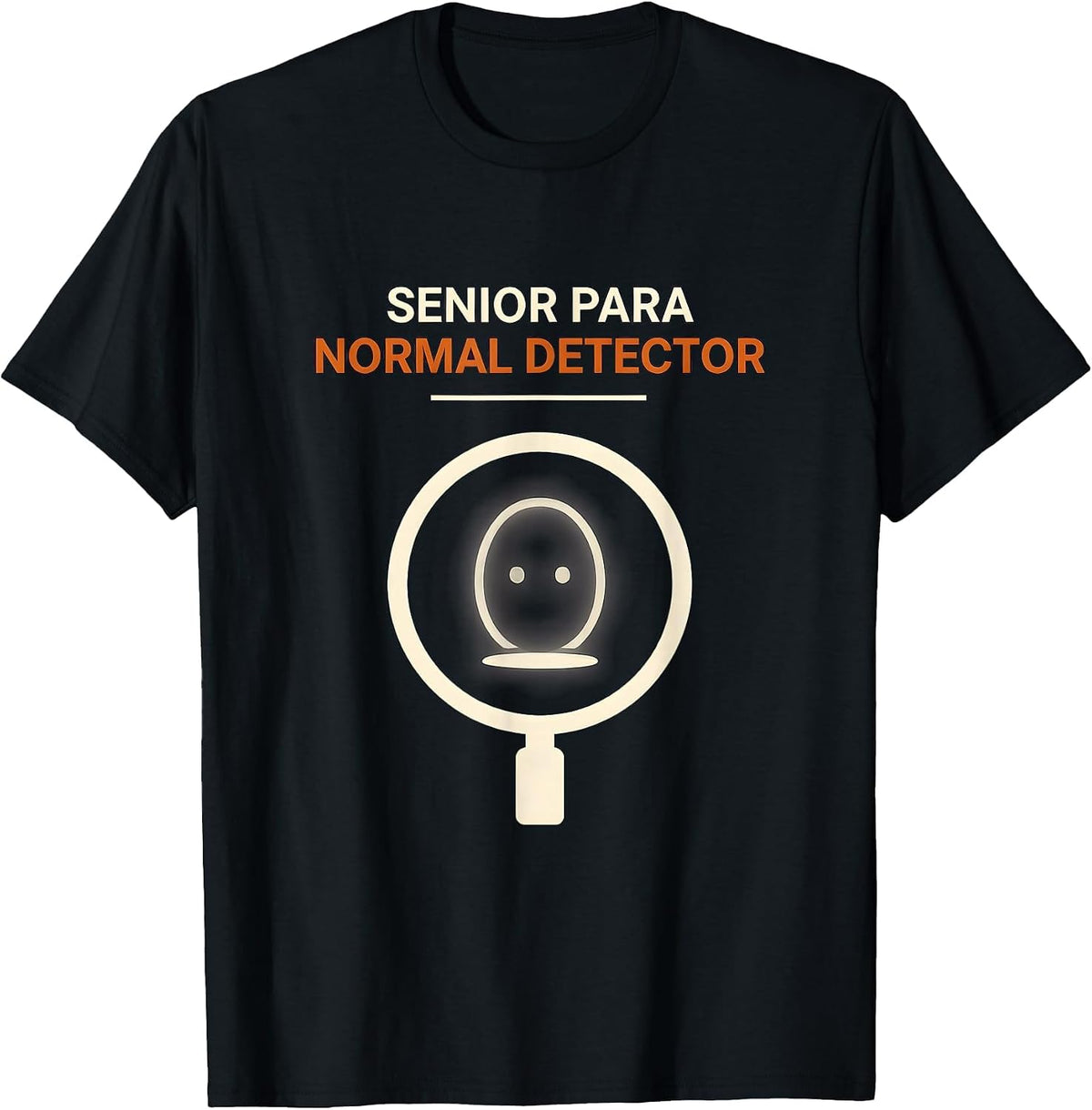 Men's Senior Para Normal Detector Editorial Conceptual T-Shirt - Black