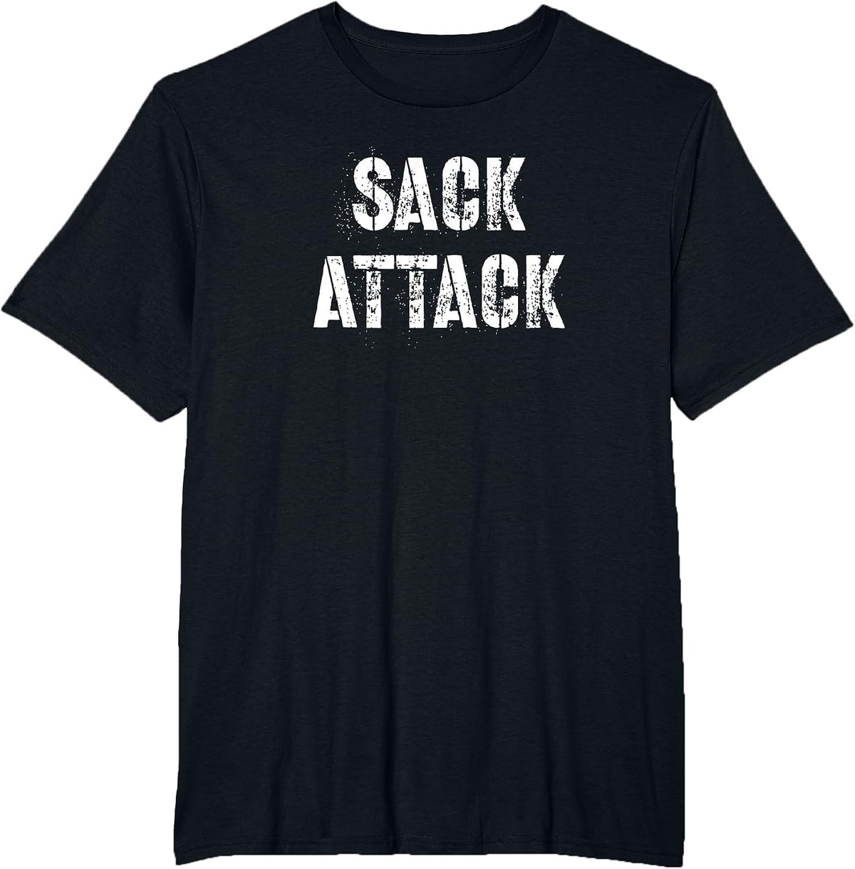 Sack Attack American Football Player Defensive Lineman T-Shirt - Black