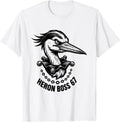 Men's Heron Boss 67 Line Art Mardi Gras Six Seven Meme Kids T-Shirt - White