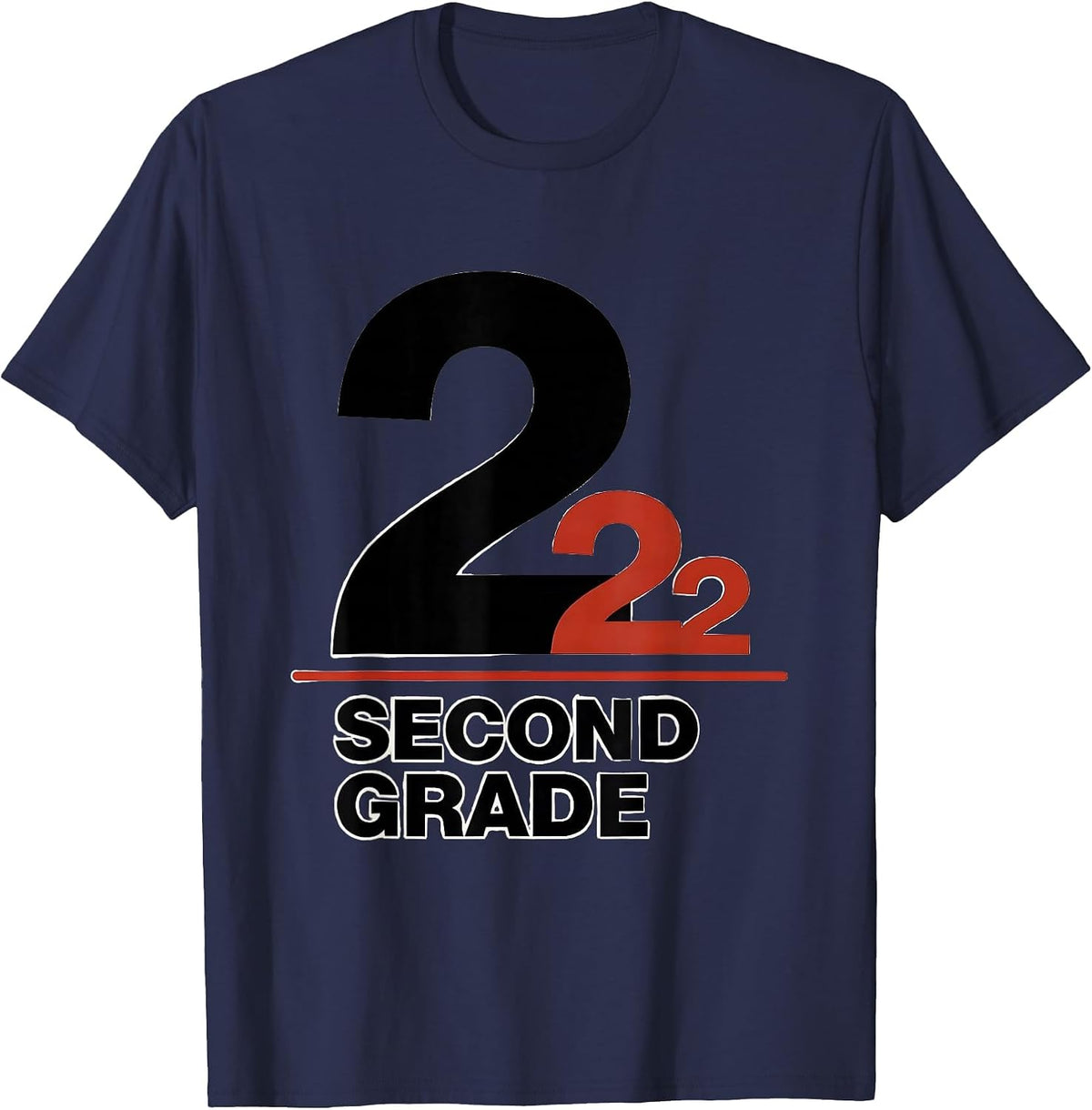Second Grade 2nd Grade Typography Team Back To School T-Shirt - Navy Blue